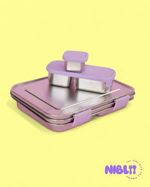 The LunchMate™ in Purple Pop - Stainless Steel Lunchbox Set, BPA free
